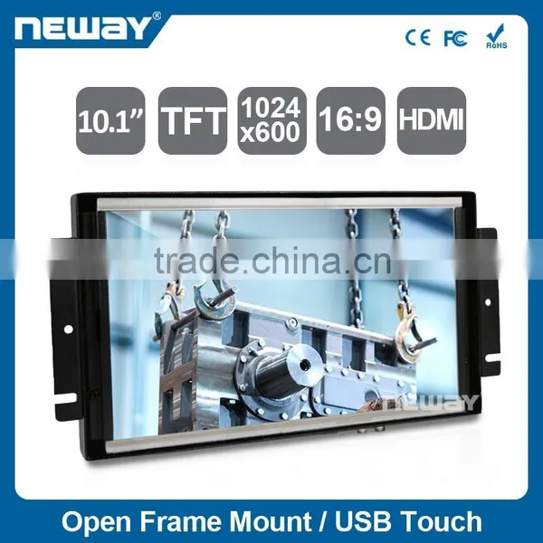 Metal Case 4 Wires Resistive Input 10.1 Inch Open Frame LCD Touch Screen Monitor photo-2