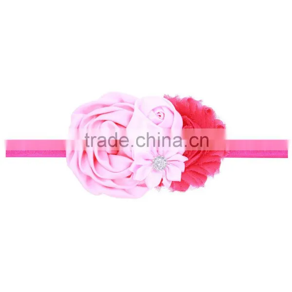 Fashion Baby Shabby Chic Flower Headband Infant Headband Toddler Headband Navy Blue Headband Baby Flower Hair Band Wh-1741 photo-5
