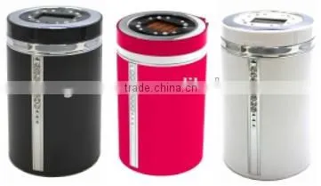 Car Accessories Portable Solar Ashtray With LED Light and Diamond photo-3