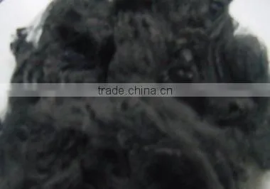 Black polyester fiber