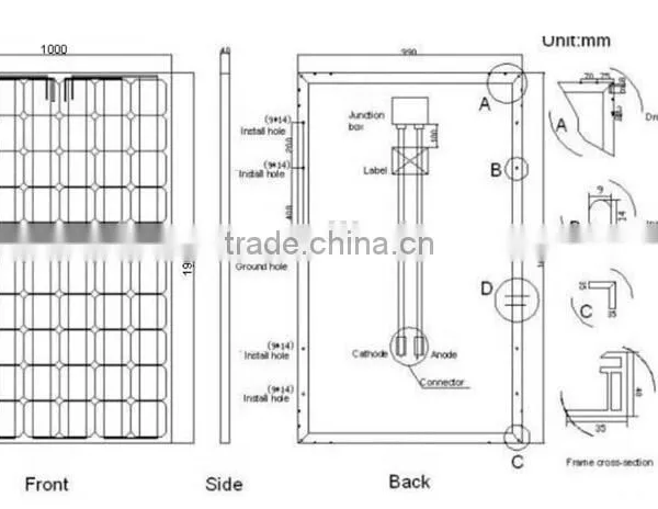 High Efficiency USD0.45/W, 250W Polycrystalline Solar Panel , Poly Solar Panel photo-3