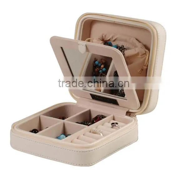Luxury PU Leather Travel Jewelry Box