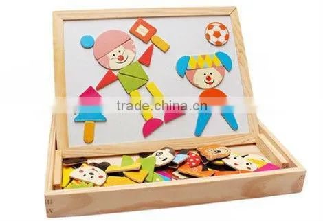 Wooden Magnetic Animal Puzzle Drawing Board