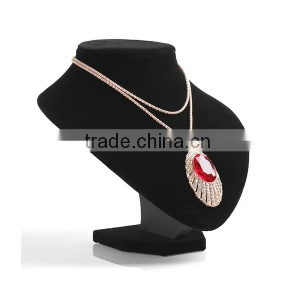 Fashion Black Velvet Jewelry Display Neck Stands photo-4