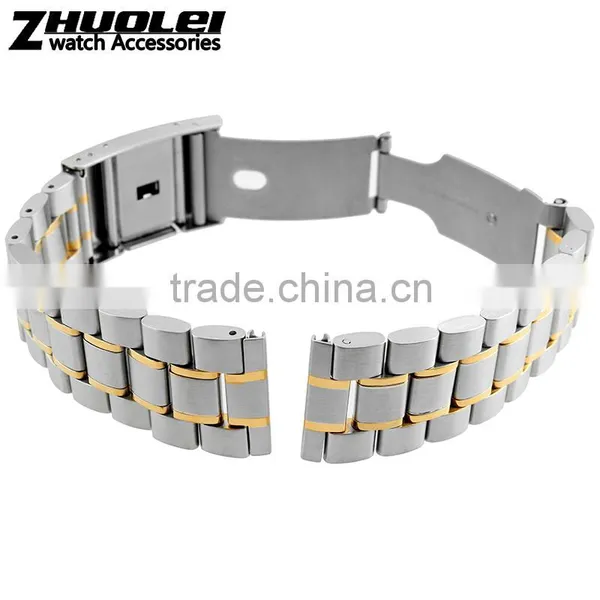 14|16|18|19|20|22|24mm High Quality Imported Stainless Steel Watch Band With Double Click Stainless Steel Buckle photo-5