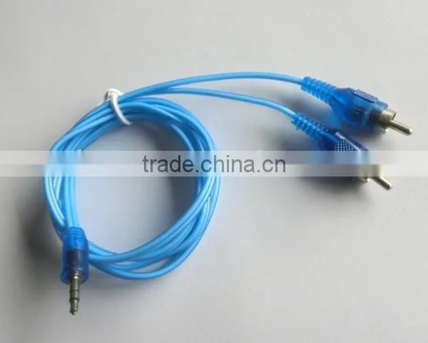 Hign Quality Reansparent DC 3.5 to 2 RCA Cable photo-4