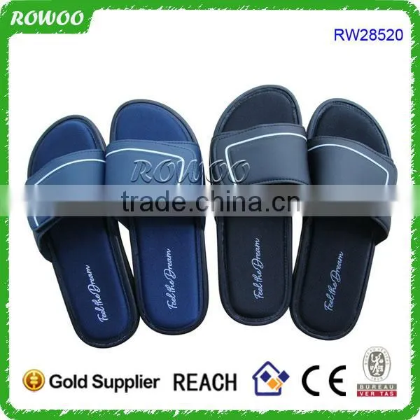 High Quality Memory Foam Bedroom Slippers Custom Designs Mens Slide Sandals photo-3