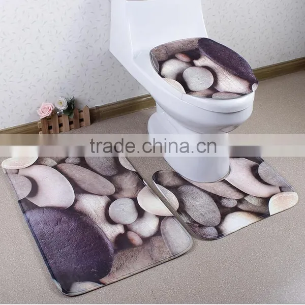 3D Digital Print 3pcs Bath Mat photo-2