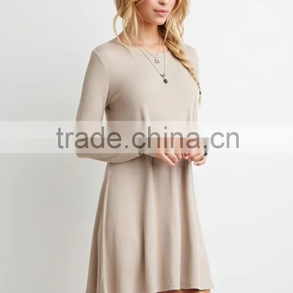 Terry Cloth With Soft Nap Posed Long-sleeved Dress photo-4