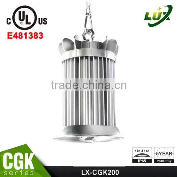 Meanwell Driver Free Lighting Design 2016 CE Rohs Approved Copper Heat Pipe Design 5 Years Warranty 200W LED High Bay Lamps photo-2