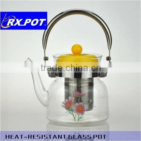 Creative Life Series - Glass Tea Pot + Tea Infuser Strainer ,Lead-free Heat-resistant Borosilicate Glass 600B/1400B/2000B photo-3
