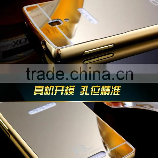 Factory Wholesale Metal Bumper Mirror Back Flare Phone Case For OPPO 831 photo-5