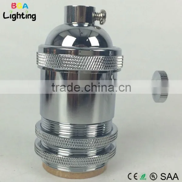 E26 Brass Vintage Edison Style Socket With Switch for DIY Pendant Light photo-6