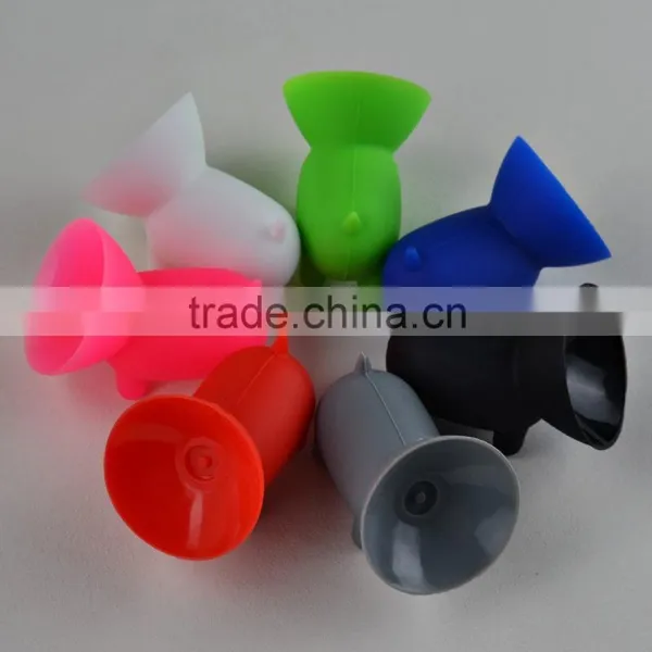 New Arrival Silicone Cute Pig Cell Phone Suction Bracket Gift photo-5
