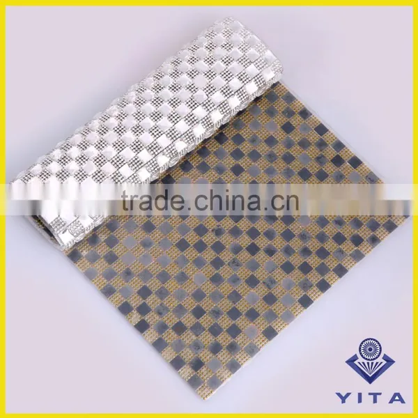 Cheap 24cm*40cm Square Glass Round Stone Rhinestone Sheets for Wedding Decorations photo-4