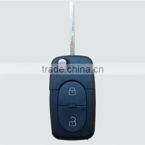 Uncut Folding 2 Boottons Keyless Entry Remote Flip Folding Car Key Shell For AudiA4 A6 A8 Key Shell photo-2