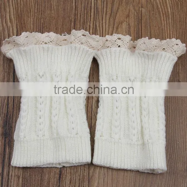 Wholesale Hot Girls Leg Warmer Knit Crochet High Legging Knee Warmer photo-3