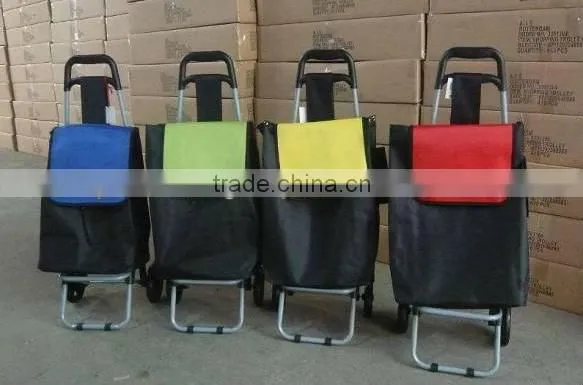 High Quality Folding Shopping Cart With Fabric Bag photo-5