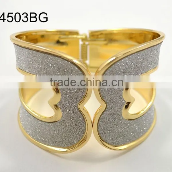 Hot Selling Exaggerated Magnificent Luxury Wide Gold Cuff Bracelet Bangles