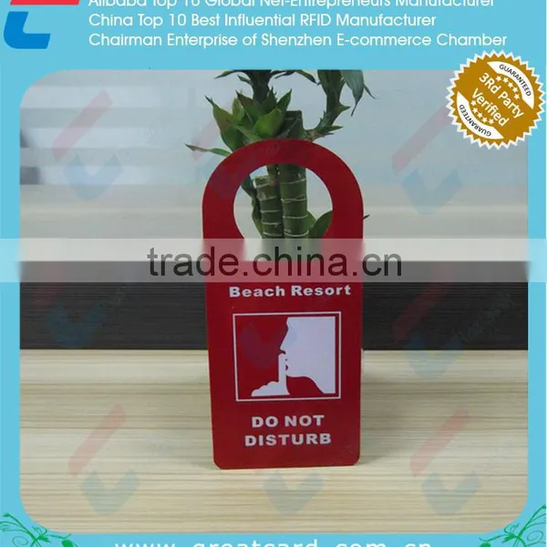Promotional Custom Printing Plastic PVC Door Hanger Tags for Hotel photo-3