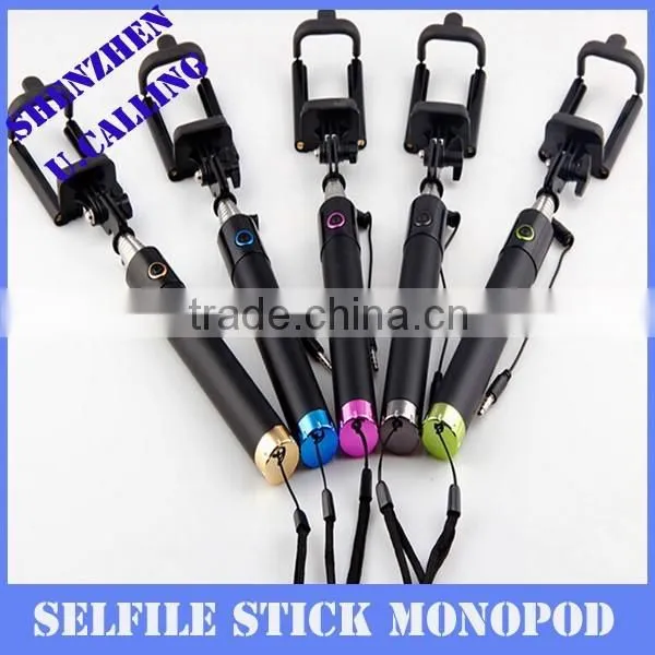 Top Quality Flexible Audio Cable Selfie Stick Folding Monopod For IPhone Smartphone photo-5