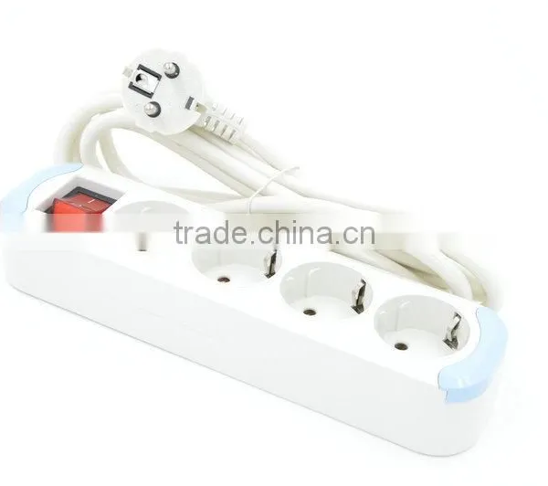 EU Type Surge Protector Power Socket Outlet With 2m Cable