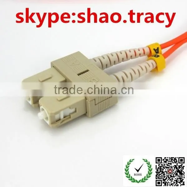 Multimode Fiber Optic Beige SC Fiber Optic Patch Cord