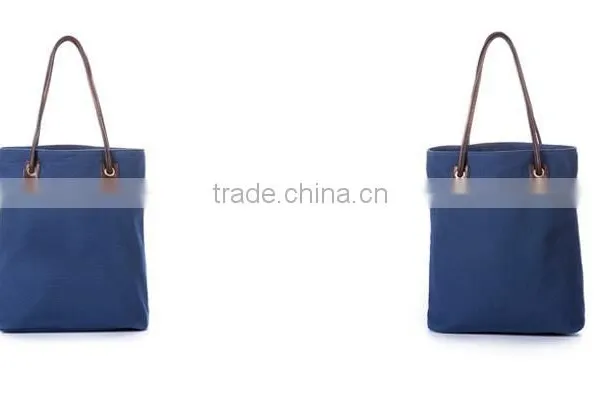 2015 Fahionable Canvas Tote and Shoulder Portable Large Eco Friendly Shopping Bag for Women photo-2