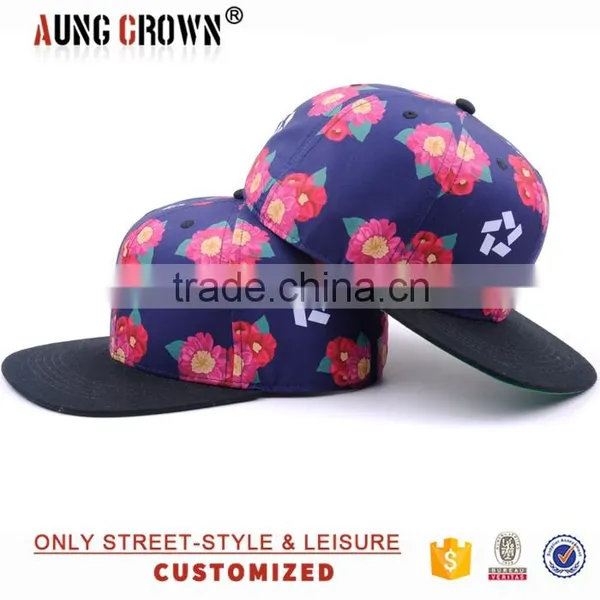 Blank Floral Snapback Hats Caps Wholesale photo-6
