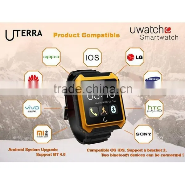 Waterproof Watch U TERRA Smartwatch WristWatch Pedometer Calls Compass IPS Screen Ip68 For Android IPhone Samsung S5 Note 4 U8 photo-4