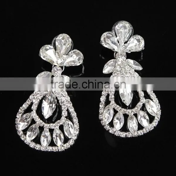 Latest Fashion Hot Sale Bling Fancy Crystal Earrings Wholesale J0784Y photo-4