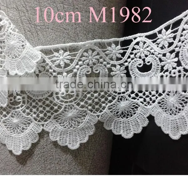 100%cotton Wholesale Hot Sell Guipure Embroidery Fabric Lace M1982 for Woman Evening/wedding Dress