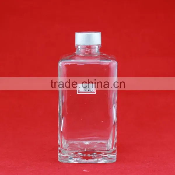 2016 New Design Juice Glass Bottle Square Glass Bottle White Liquid Bottle photo-3