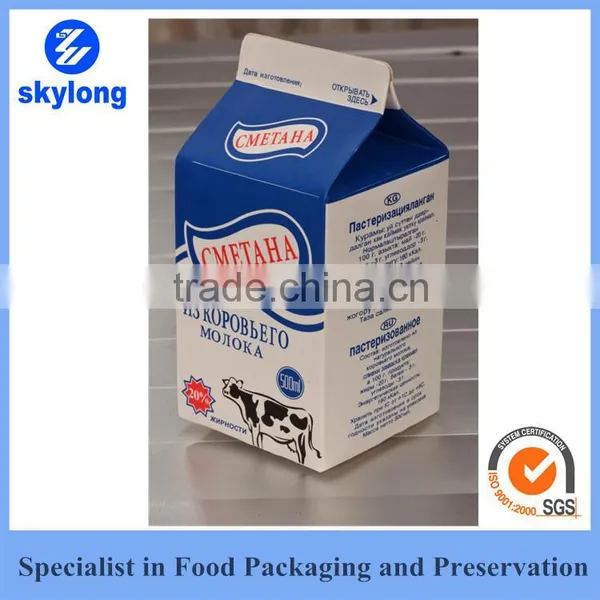 Gable Top Milk Carton Paperboard Packaging