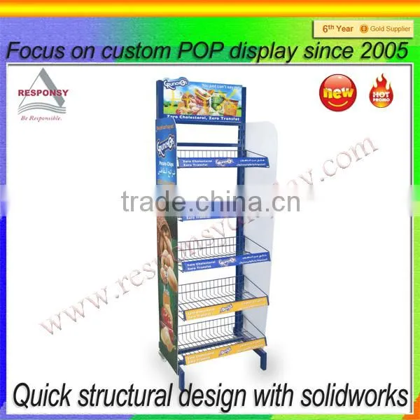 Supermarket Used Custom-made Stand Baby Diapers Display Shelf photo-4