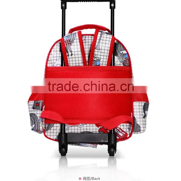 Cute Polyester Full Printing Kids Travel Trolley School Bag photo-3