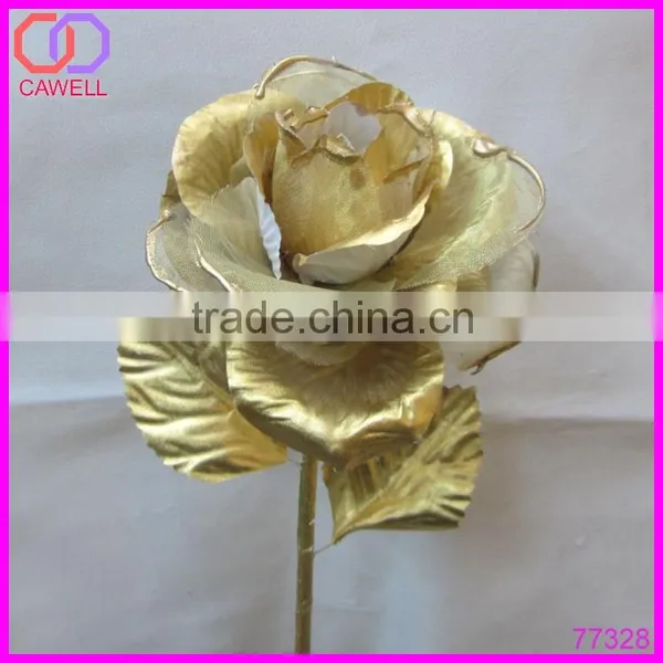 Artificial Gold Foil Rose
