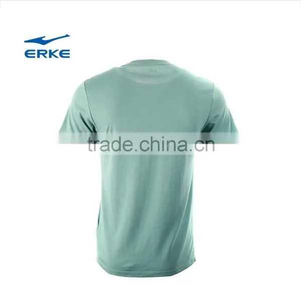 ERKE 2015 Summer Wearing Mans Casual Round Neck Full Cotton Short Sleeve t Shirt With Simple Pattern Wholesale/OEM photo-2