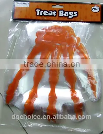 Different Color Halloween Plastic Finger Shape Irregular Treat Bags photo-3