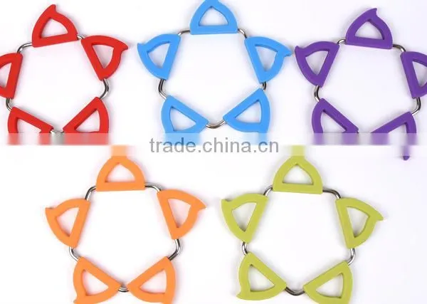 Kitchen Accessories Placemats Transformable Expandable Silicone Trivet Mat photo-2