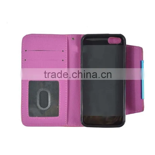 Pink 2 In 1 Magnetic Detached Leather Case For Wiko Getaway photo-4
