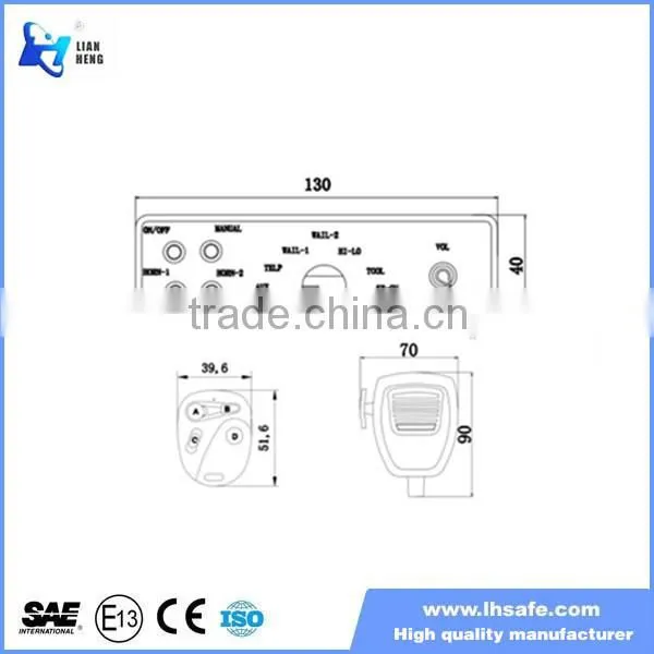 100w Car Electronic Alarm Siren Speaker YH100-3 photo-2