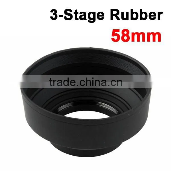 Best Price Digital Photo 3 Stage Collapsible Rubber 49mm Lens Hood photo-4