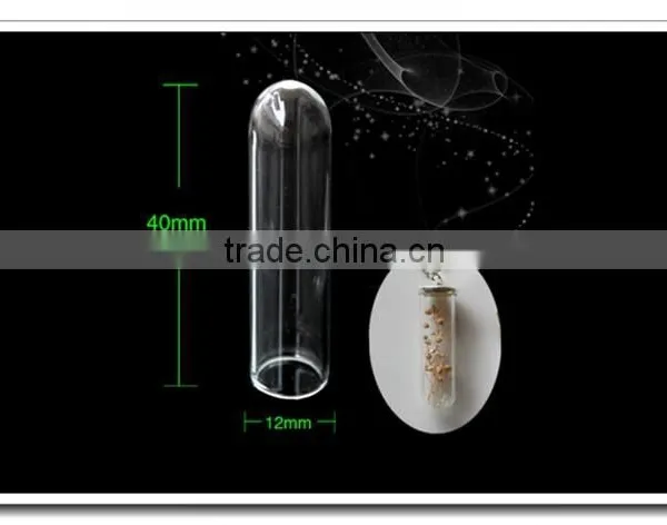 Vintage Glass Dome/ Vintage Display/ Wedding Decor 55mm Vial Glass Tube Bottle With 15mm Open Month DIY Hollow Clear Glass Vial photo-6