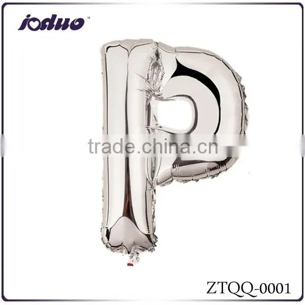 2015 New Design 2color Gold,silver Letters Foil Children Balloon