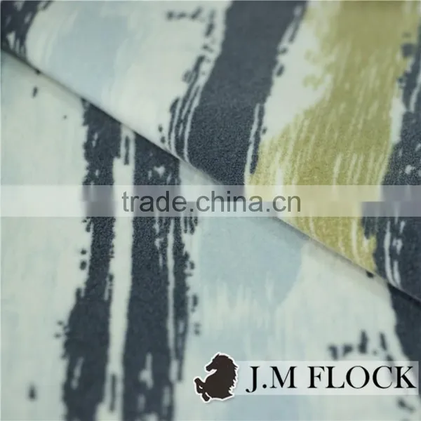 Country Style Stock Fabric Sofa Upholstery Flock Fabric With Stripe photo-6