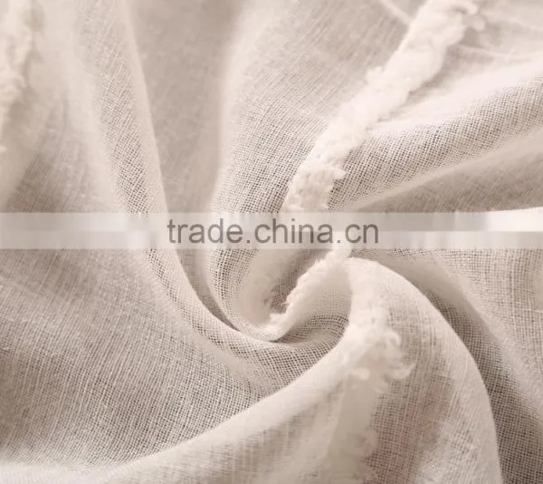 Clipped Sheer Polyester Voile Grommet Curtain Drapes photo-6