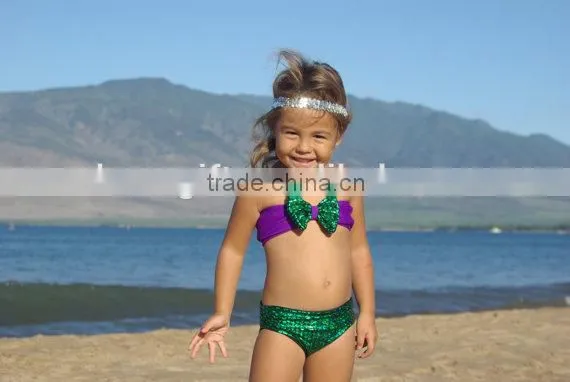 Wholesale Swimmable Mermaid Tail Bikini Swimsuit Swim Monofins for Girl Girls Bikini Swimsuit Mermaid Bathing Suit Children