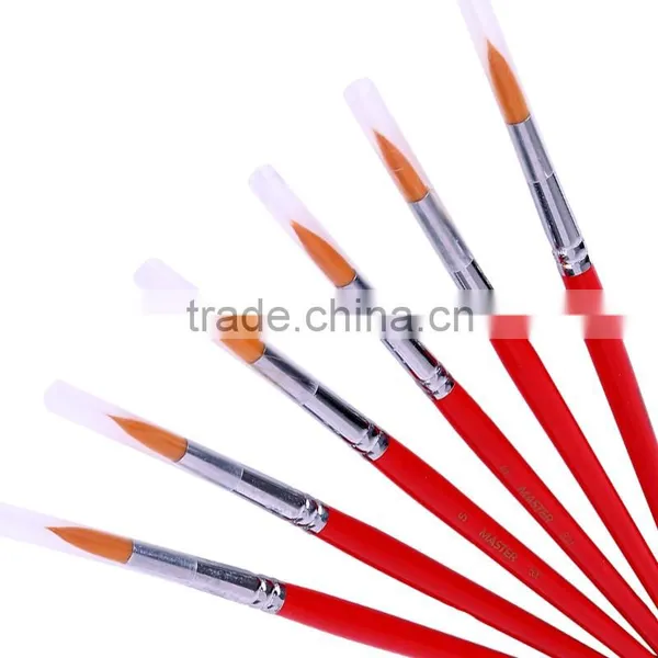 Hot Sale Paintbrush Mini Sable Hair Travel Artist Paint Brush Set Red Handle Drawing Brush Round Artist For Acrylic Oil Painting photo-5