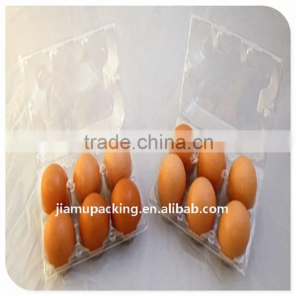 Clear Plastic Chicken Egg Tray for Six Eggs photo-2